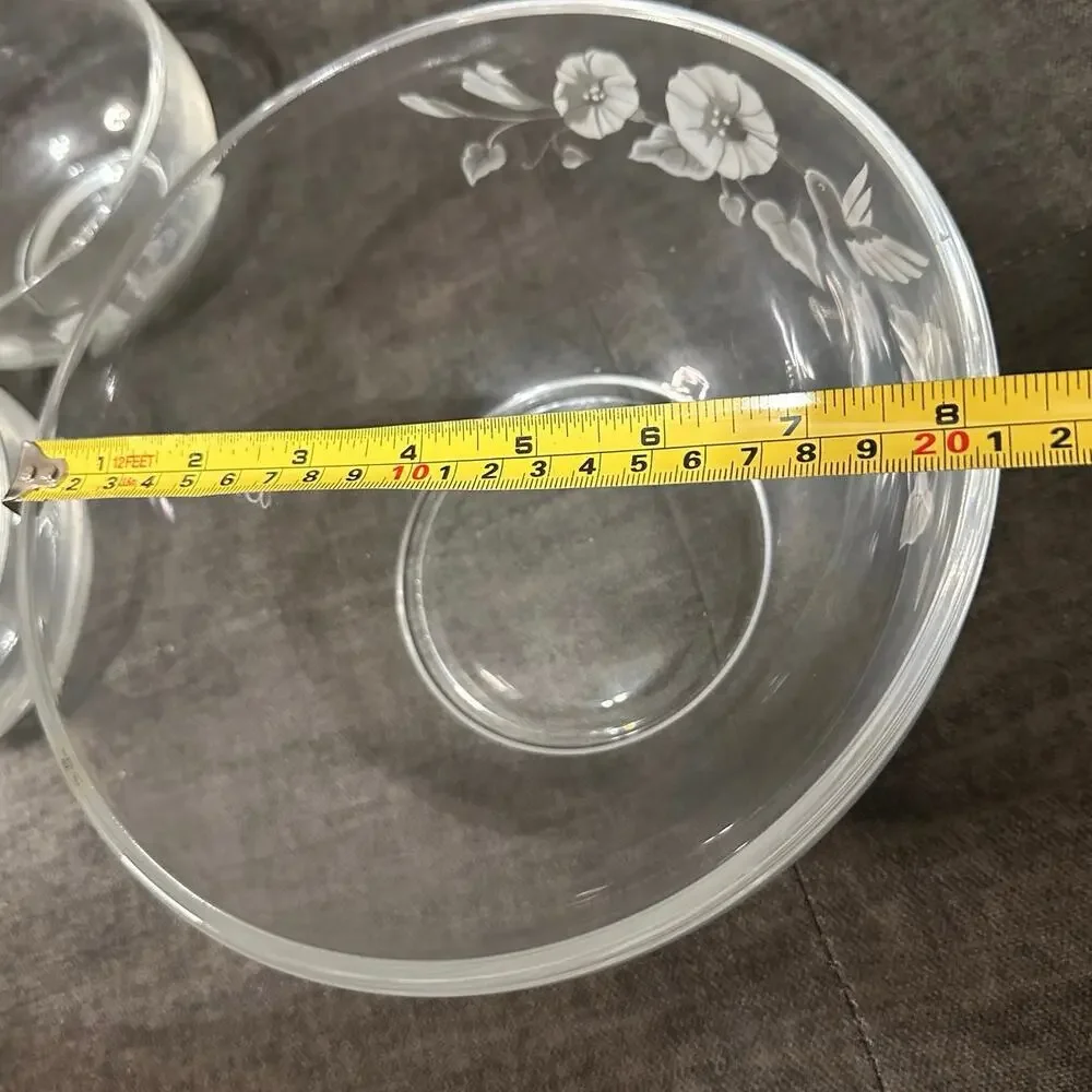 Vintage Hummingbird Collection Replacement Serving bowl set of 3 1-8” 2-5”